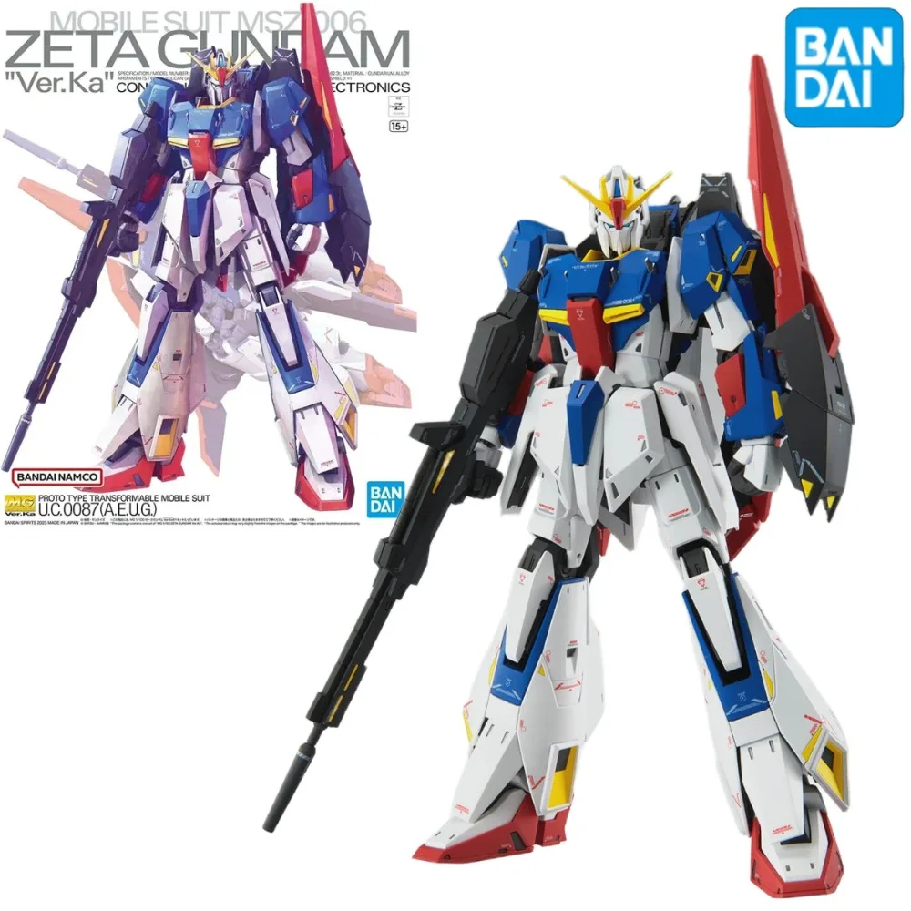 

Аниме-модель Bandai Zeta GUNDAM Ver Ka MG 1/100, оригинальные сборные игрушки, фигурка, подарки, коллекционные украшения для детей, мальчиков и девочек