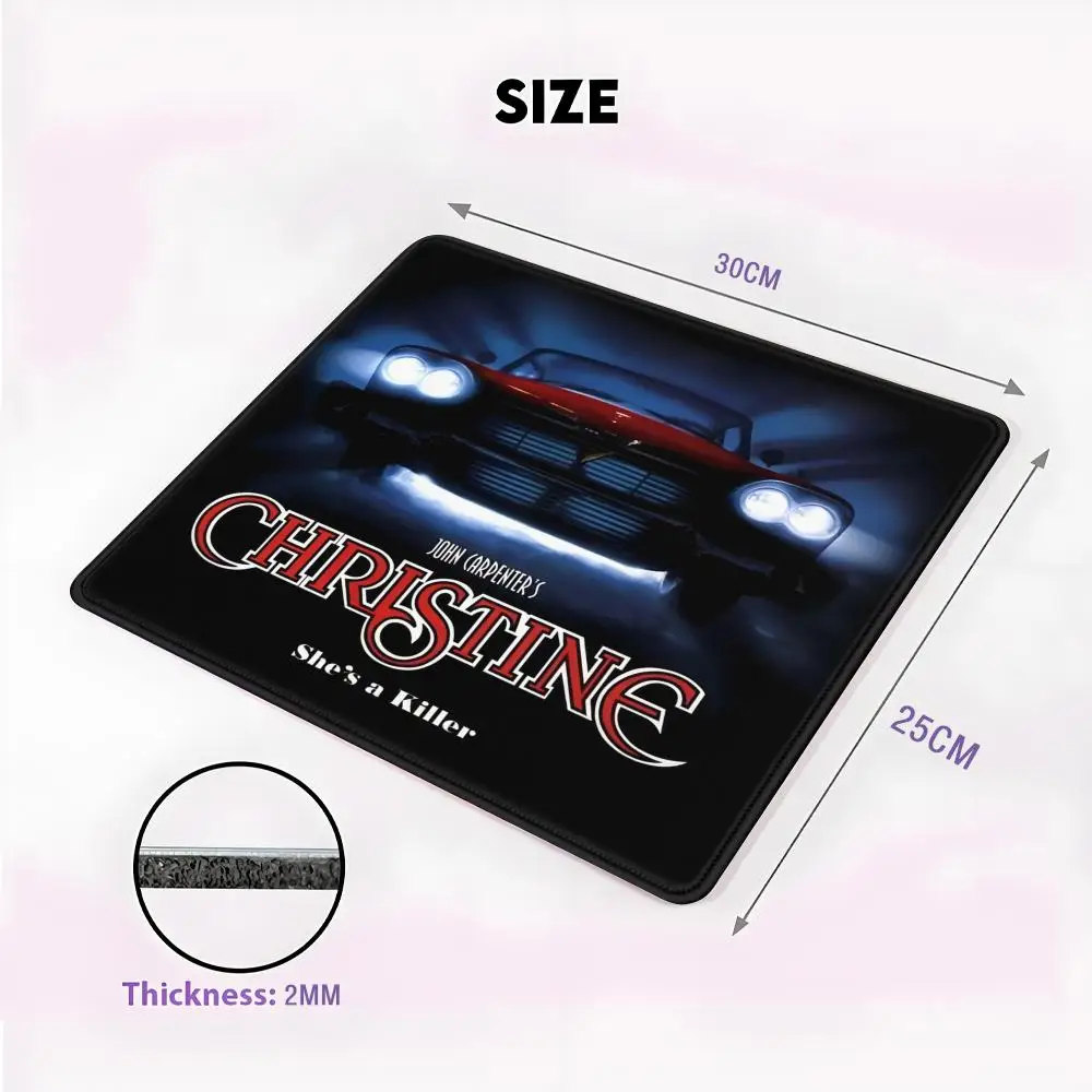 Halloween C-Christine  Mouse Pad Small Desk Pad Desktop Computer Keyboard Wireless Mouse Boy Gift for Play games Coasters