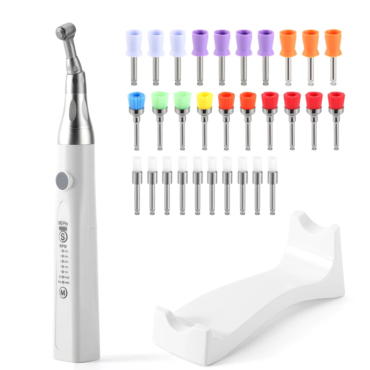 AZDENT Dental Cordless Prophy Handstück Elektrischer Zahnpoliermotor mit Prophy-Winkel Bürsten Reinigung Zahnreiniger Werkzeuge – Detail 3