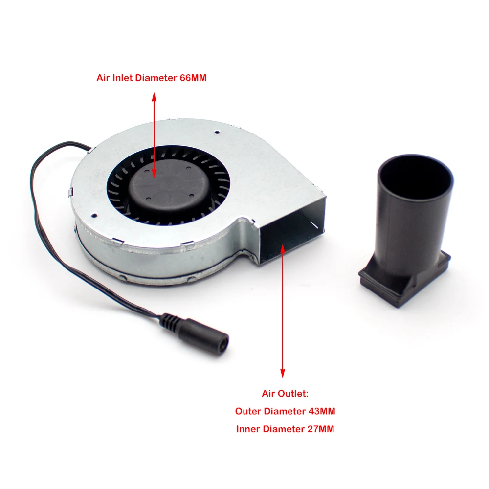Motor de ventilador sin escobillas CC, 12V, 2A, controlador de velocidad Turbo Ajustable, ventiladores, ventilador para barbacoa, NMB BL4447-04W-B49-71, 62.49CFM + conducto de aire
