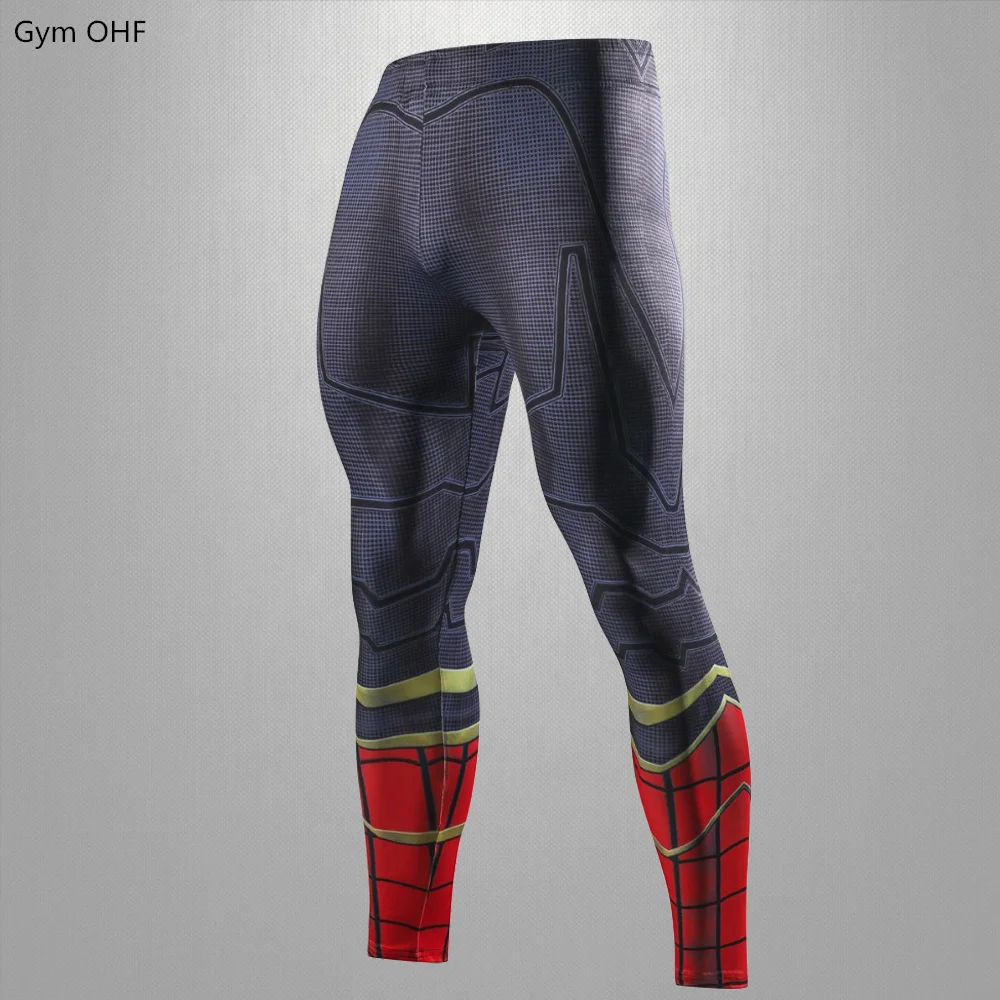 Quick-Drying Running Tights Men Compression Pants Print Basketball Training Leggings Elastic Gym Clothing Men Workout Sportpants