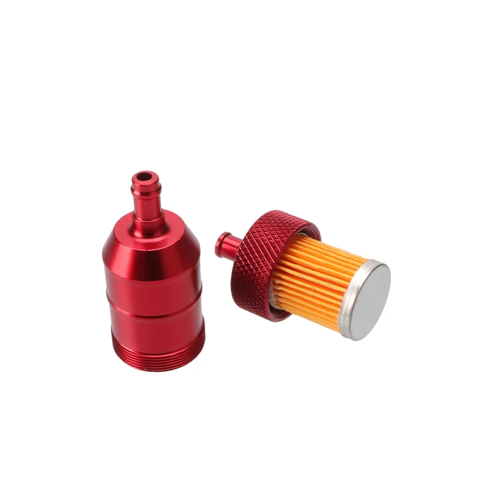 Petrol Gas Fuel Filter Cleaner 8mm  CNC Aluminium For Universal  MotorcycleDirt Bike ATV Quad Inline Oil Gas Fuel Filter Part