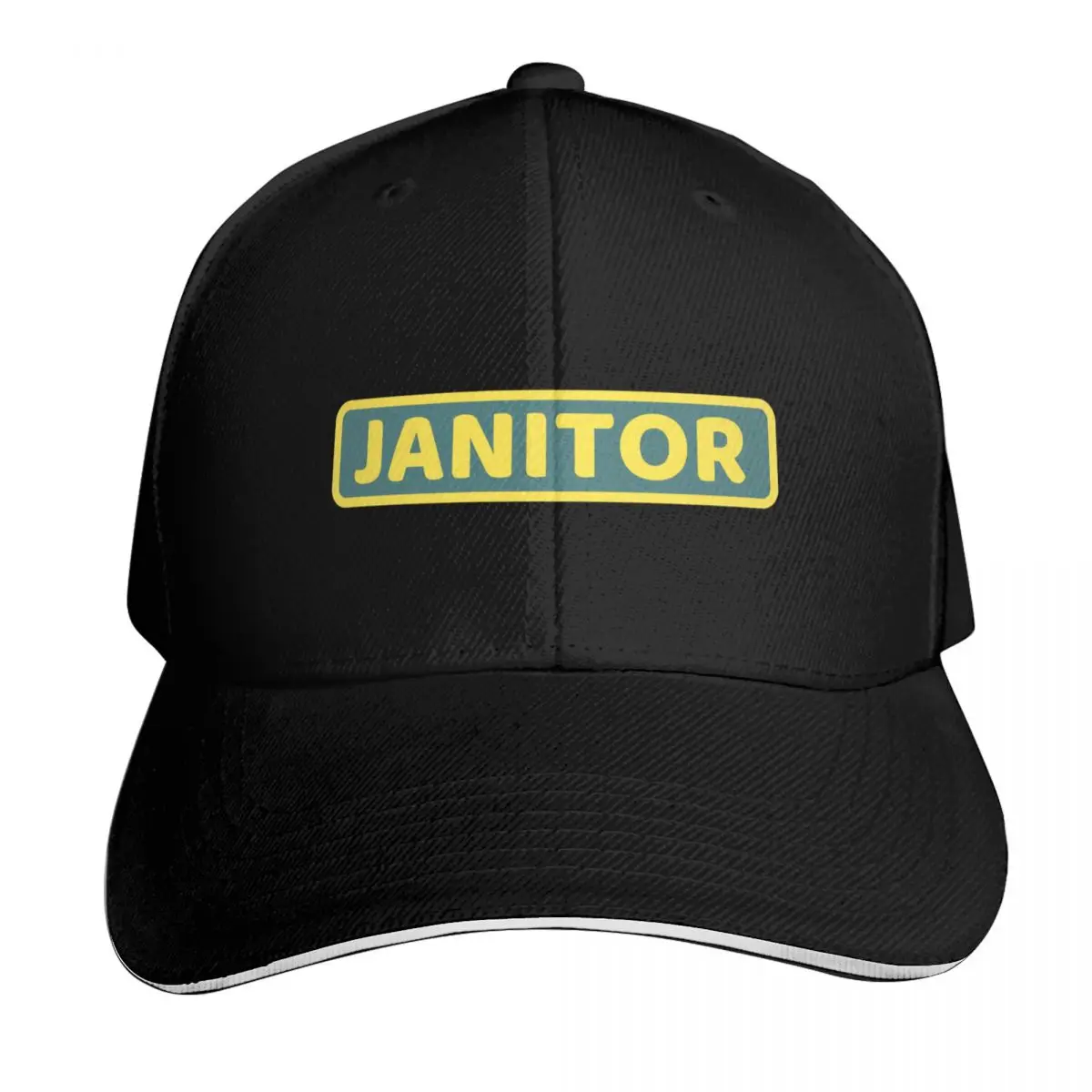 Janitor Baseball Cap Snapback Flat Bill Strapback Dad Hat Six Panel Structured Crown