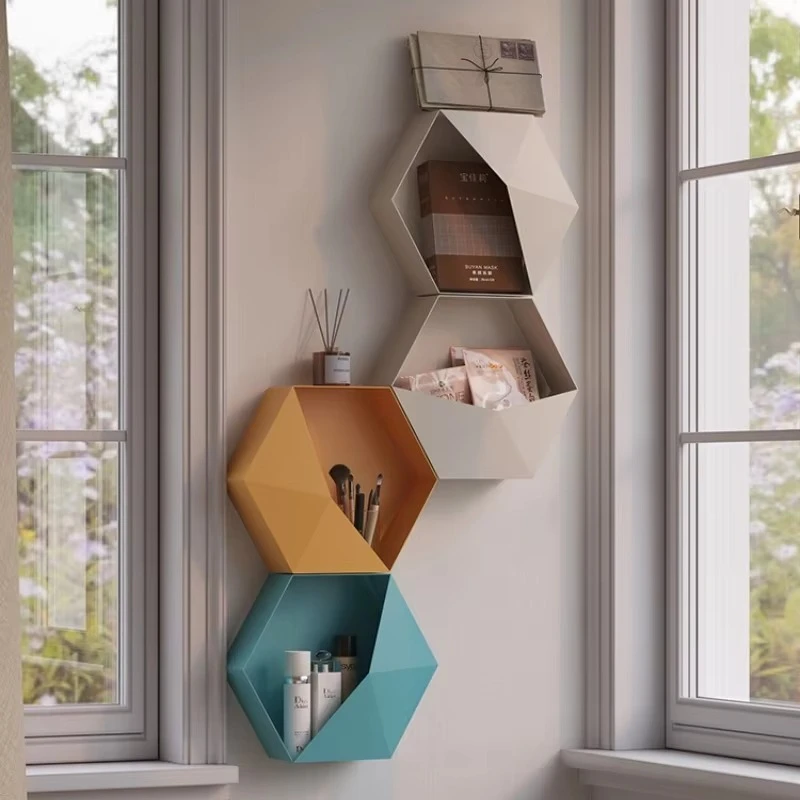 Nordic style ledge creative hanging partition living room dining room porch wall decoration storage CD rack