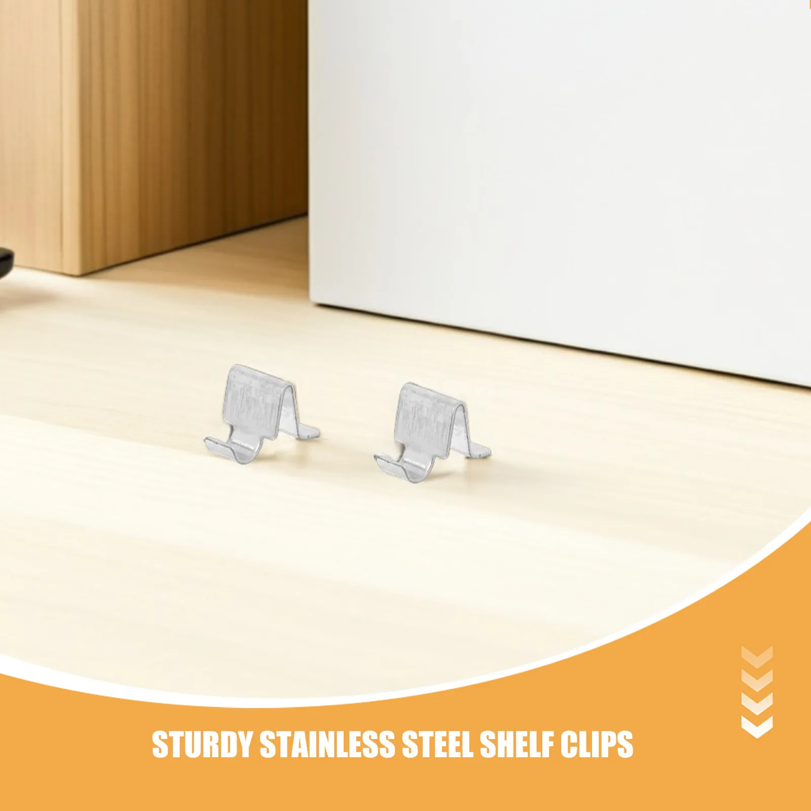 20Pcs Cabinet Shelf Clips Metal Shelf Holders Pegs Stainless Steel Heavy Duty Support Bracket for Office Locker Storage Closet view 6