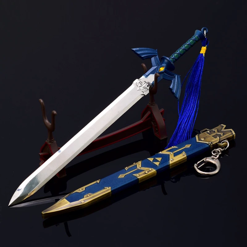 22 cm/8,66 pulgadas lágrimas del Reino juego de leyenda periféricos llavero enlace espada maestra con vaina arma modelo juguetes regalos artesanales