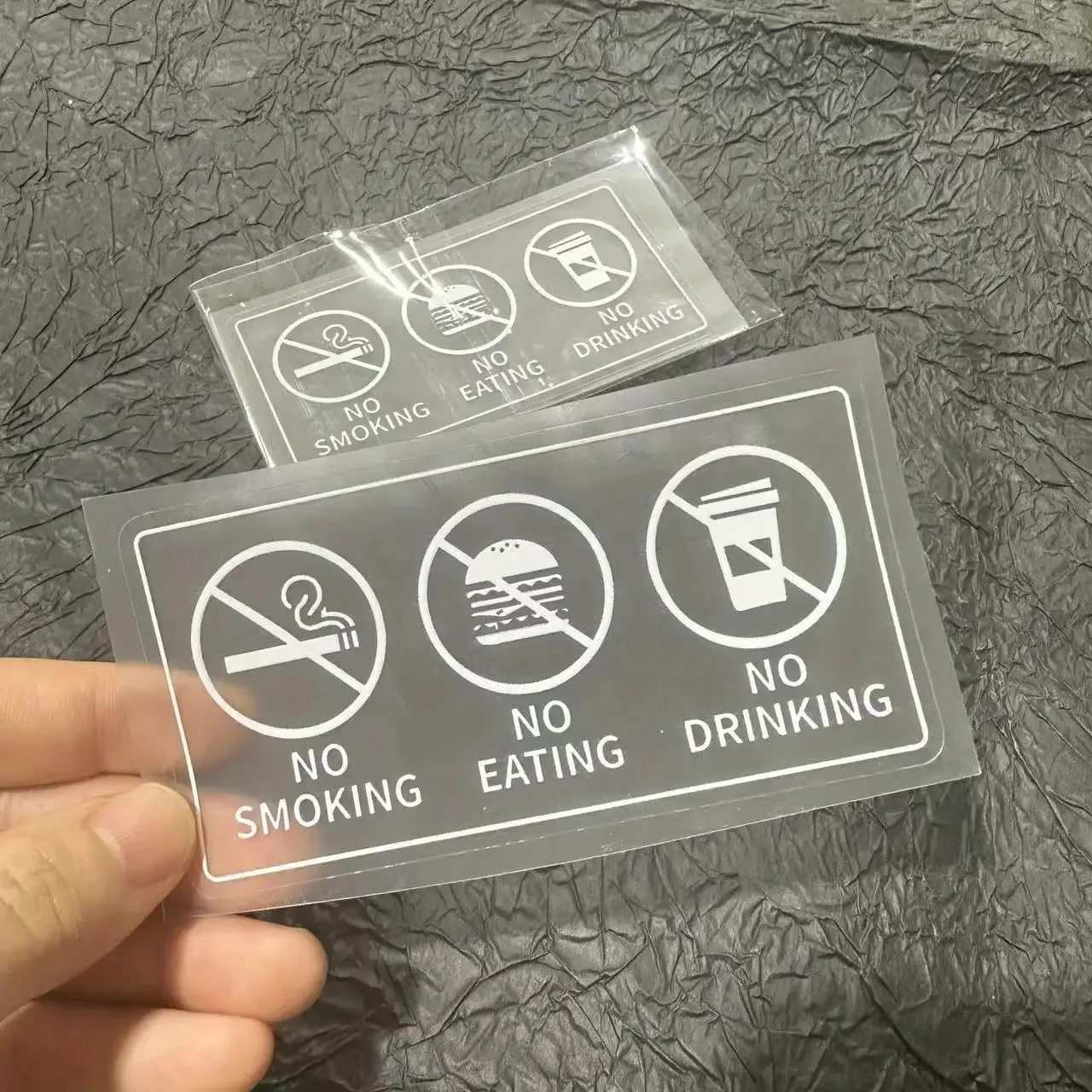 No Smoking Eating Drinking Car Sticker Matte Vinyl Decal Truck Motorcycle Helmet Office Home Decor Universal Auto Sign Paster