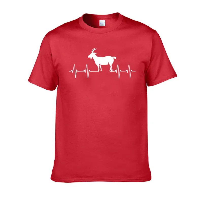 Summer Goat Heartbeat T Shirt Goat Lover Country Chicken Goat Tee