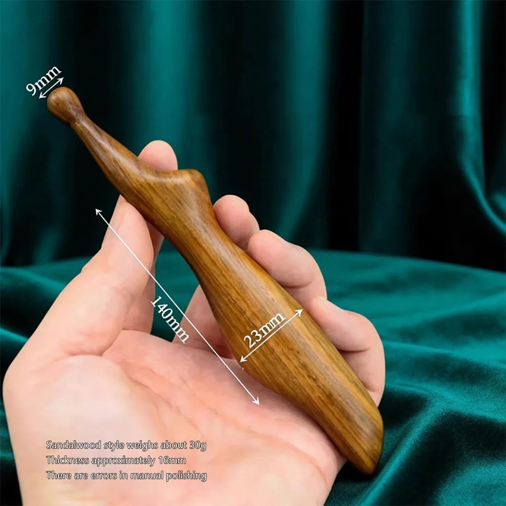 Foot Therapy Massage Point Stick Acupressure Nodes Meridian Scraping Tool Acupressure Stick Neck Therapy Sandalwood Body Roller