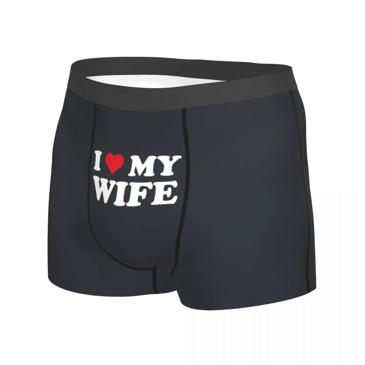 I Love My Wife Boxer Brief Underwear High Quality Males Classic Boxer Shorts Customs Plus Size Panties