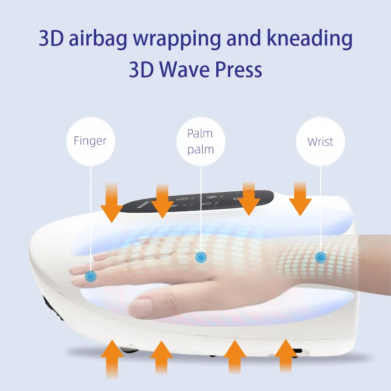 Wireless Electric Hand Massager with Heating Air Compression Pressure for Hands Arthritis Pain Relief Finger Numbness