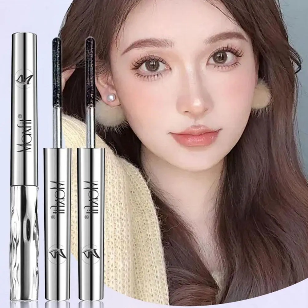Mascara en Tube d'acier, apprêt pour cils, sans taches, imperméable, Dense, Extension de cils, Agrandir les yeux, applicateur