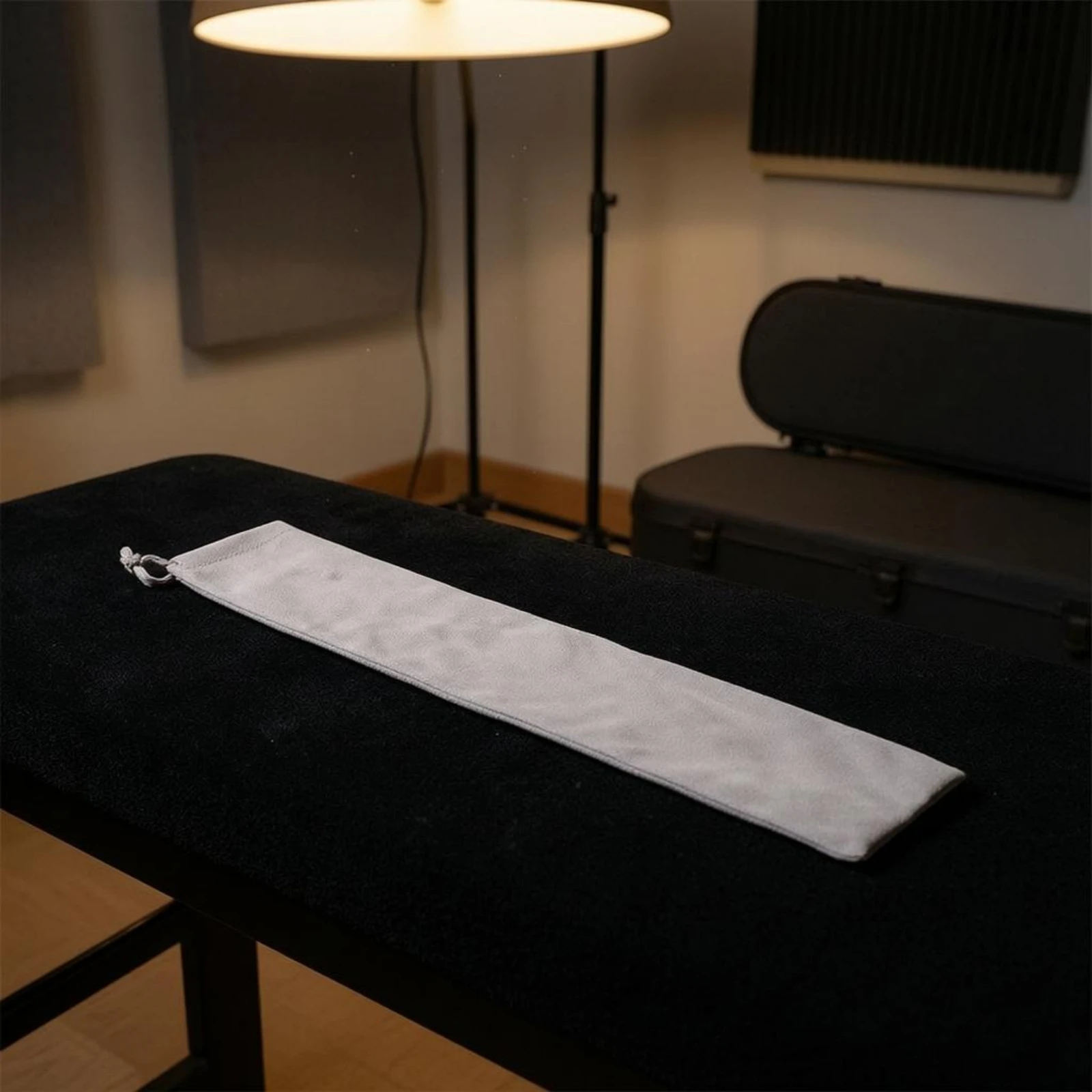 Long Narrow Drawstring Pouch Soft Cloth Protective Storage Bag with Open Top for Electronic Wind Instrument