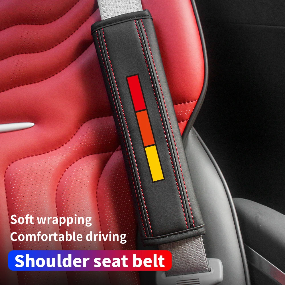 

Classic Retro Color Car Seat Belt Seatbelt Shoulder Strap Protector Pads For Toyota TRD Land Cruiser FJ 4Runner Hilux LC70 RAV4