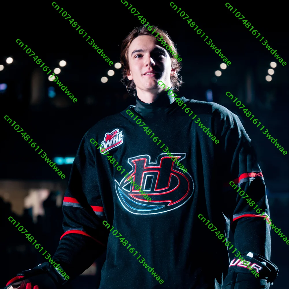 26/27 Canada Lethbridge Hurricanes Hockey Competition Jersey Mens Long Sleeves Tee Breathe Adult 3D Print Sport Cycling shirt