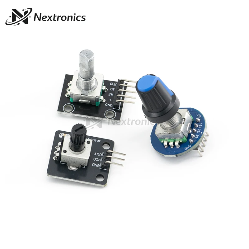 1/3/5PCS 360 Degrees Rotary Encoder Module KY-040 EC11 RV09 Analog Knob Potentiometer Sensor Switch Board with Pins for Arduino