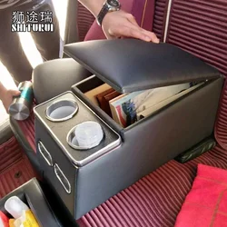FOR FORD fiesta ecosport Mondeo kuga edge ESCORT Taurus Everest f-150 C-MAX Rear armrest box mobile phone charging with atmosp