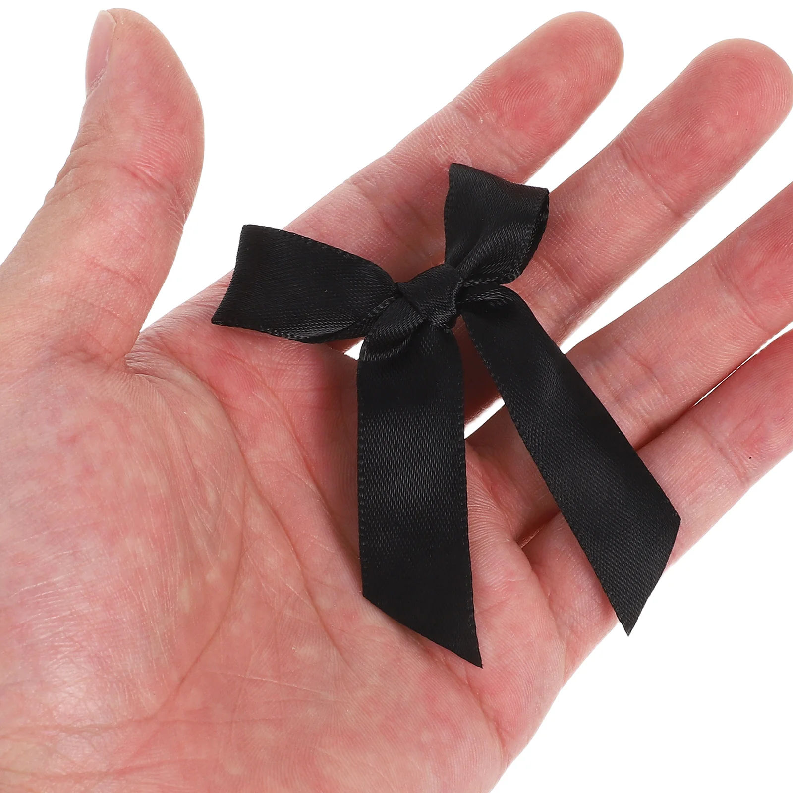 

100pcs Mini Black For Crafts Small Ribbon Bows Diy Hair Accessories Cake Decorating Wedding Party Decoration Craft Toppers