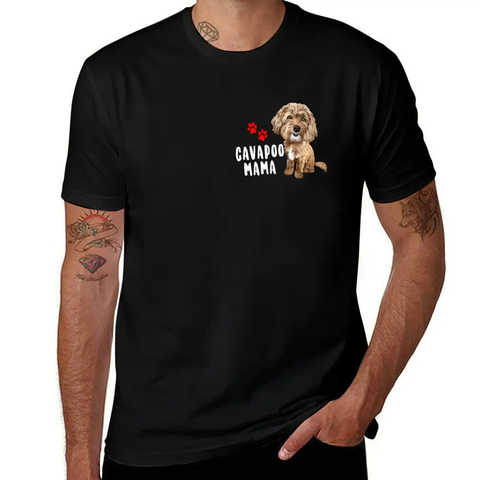

Mama Cavapoo T-Shirt Holiday Simple Tee Shirt