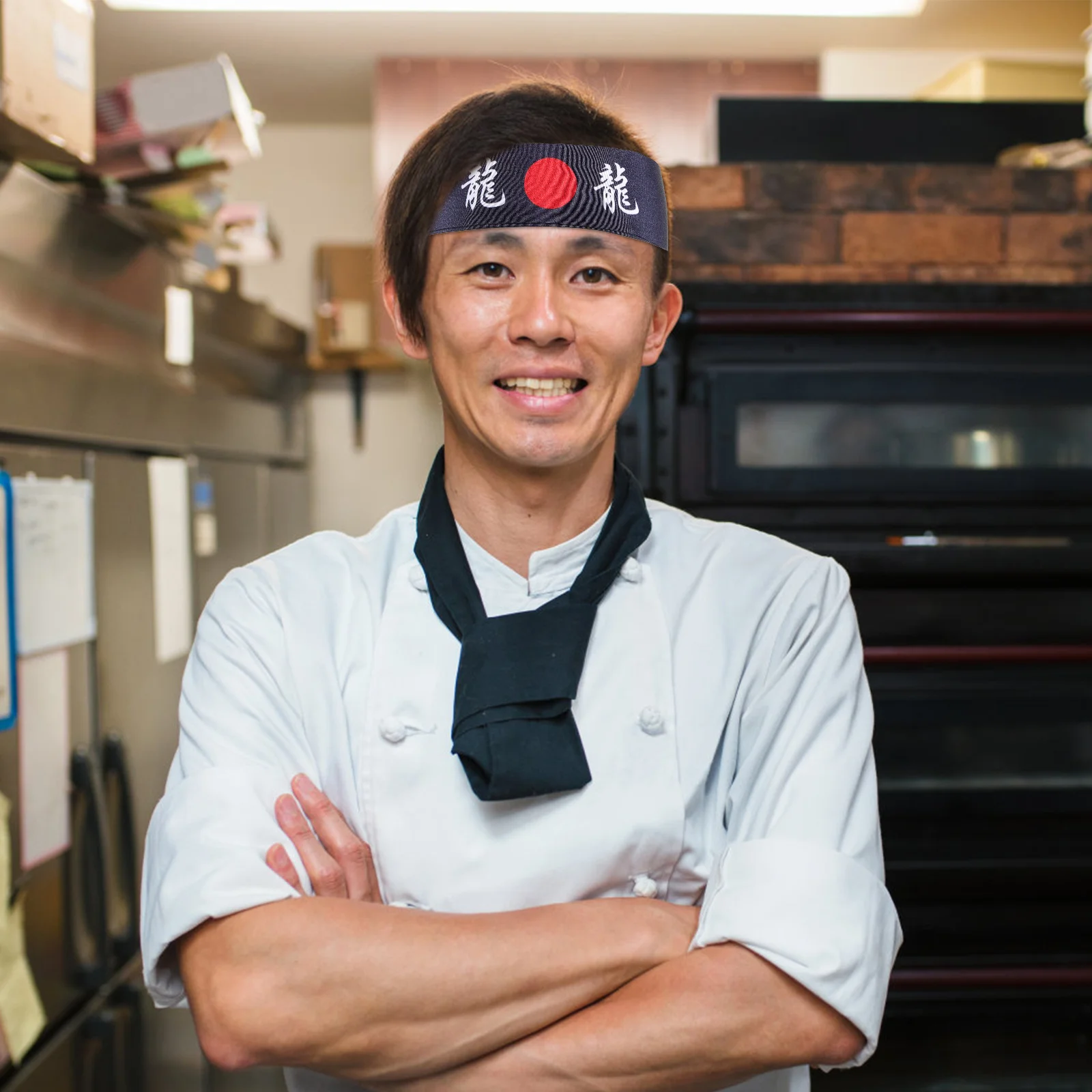 قطعة واحدة من عصابة الرأس المصنوعة من القطن على الطراز الياباني قابلة لإعادة الاستخدام لرياضات الكاراتيه والطبخ وامتصاص العرق للاستخدام المنزلي قابلة للتنفس #5