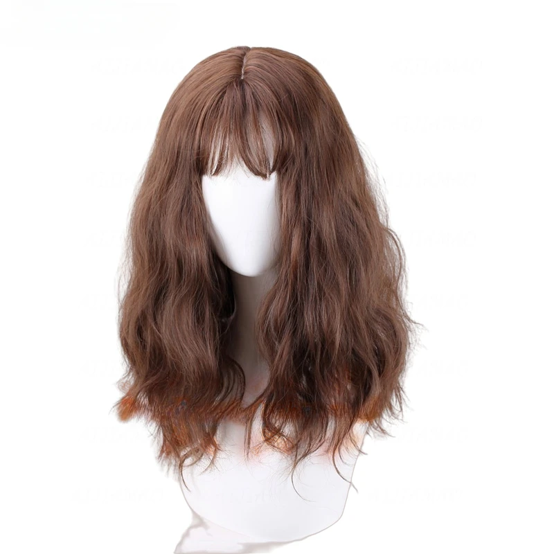 Hermione Jean Granger Cosplay Wig Brown Curly Heat Resistant Synthetic Hair Cosplay Costume Wigs