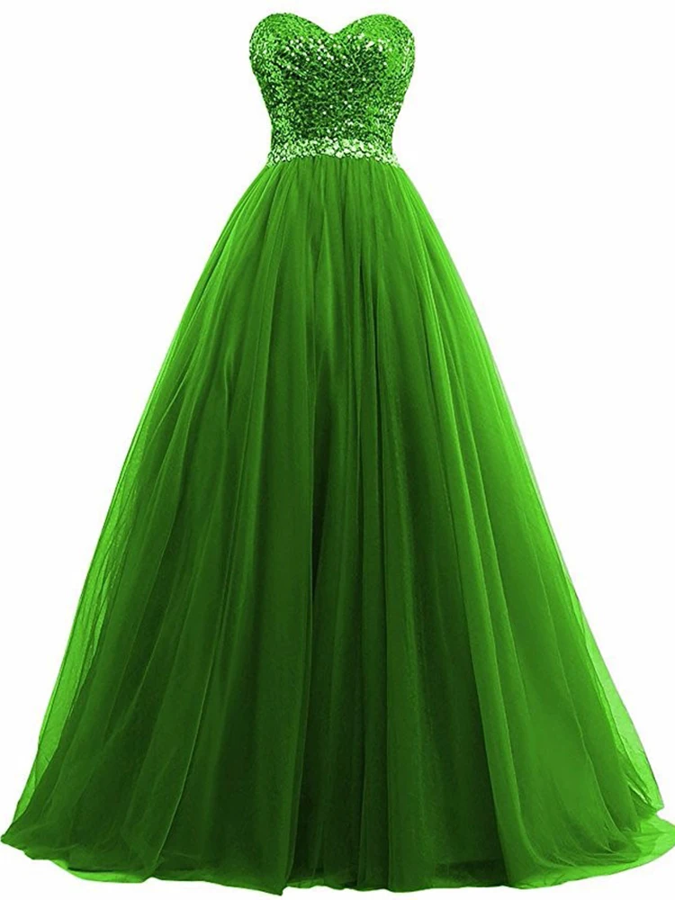 Shiny Ball Gown Women Quinceanera Dresses Tulle Sequins Beads Prom Party Birthday Gowns Vestido De 15 Anos robes de soirée