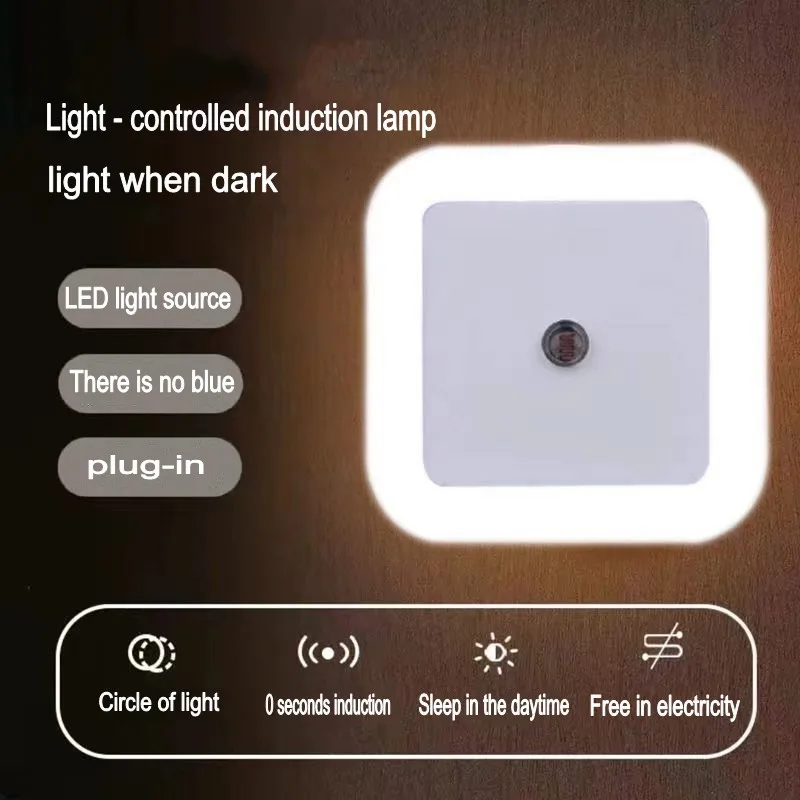 LED sensor Night light  110-220V Night light Smart dusk to dawn sensor light Bedroom night light toilet stairs hallway