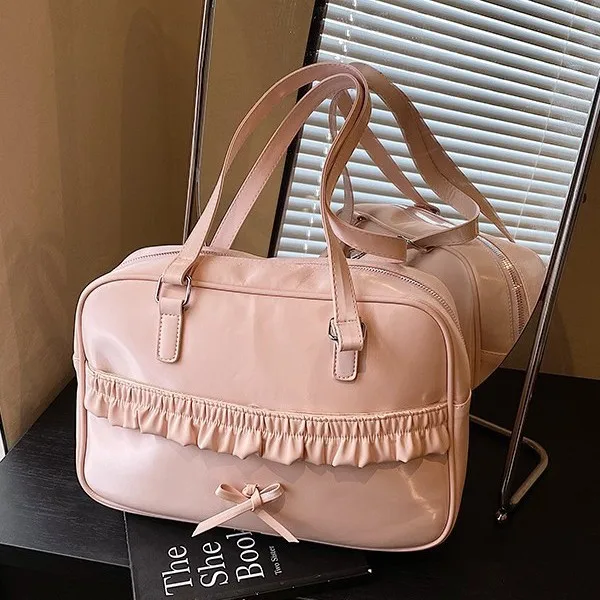 

​​2025 New Womens Bow Backpack Spacious Commuter Shoulder Bag Sweet Stylish Rucksack Fashionable Large Tote for Work​