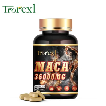 Bio-Maca-Wurzel-Ginseng 60, vegane Tabletten, natürlicher Energizer