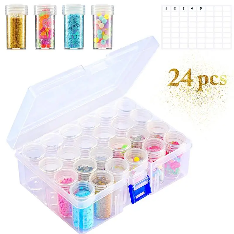 30 Grids Diamond Storage Box Adjustable Diamond Embroidery Box Bead Storage Art Diamond Painting Accessories Container Boxes