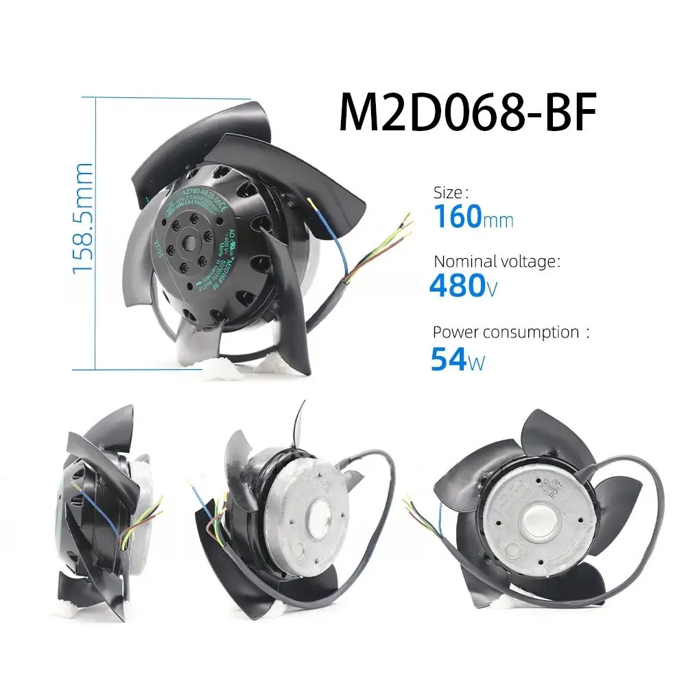 

Осевой охлаждающий вентилятор шпинделя серии M2D068-BF, промышленный радиатор двигателя 400/480 В