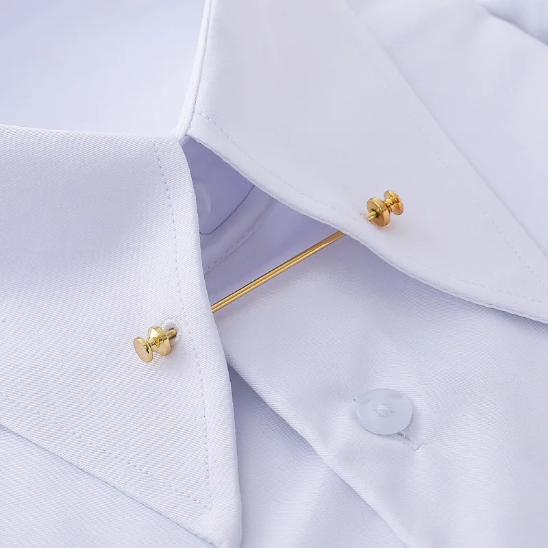 High end men's collar needle spiral buckle For Men Shirt Minimalist Wedding Souvenirs Gift Man Fashion Cuffs
