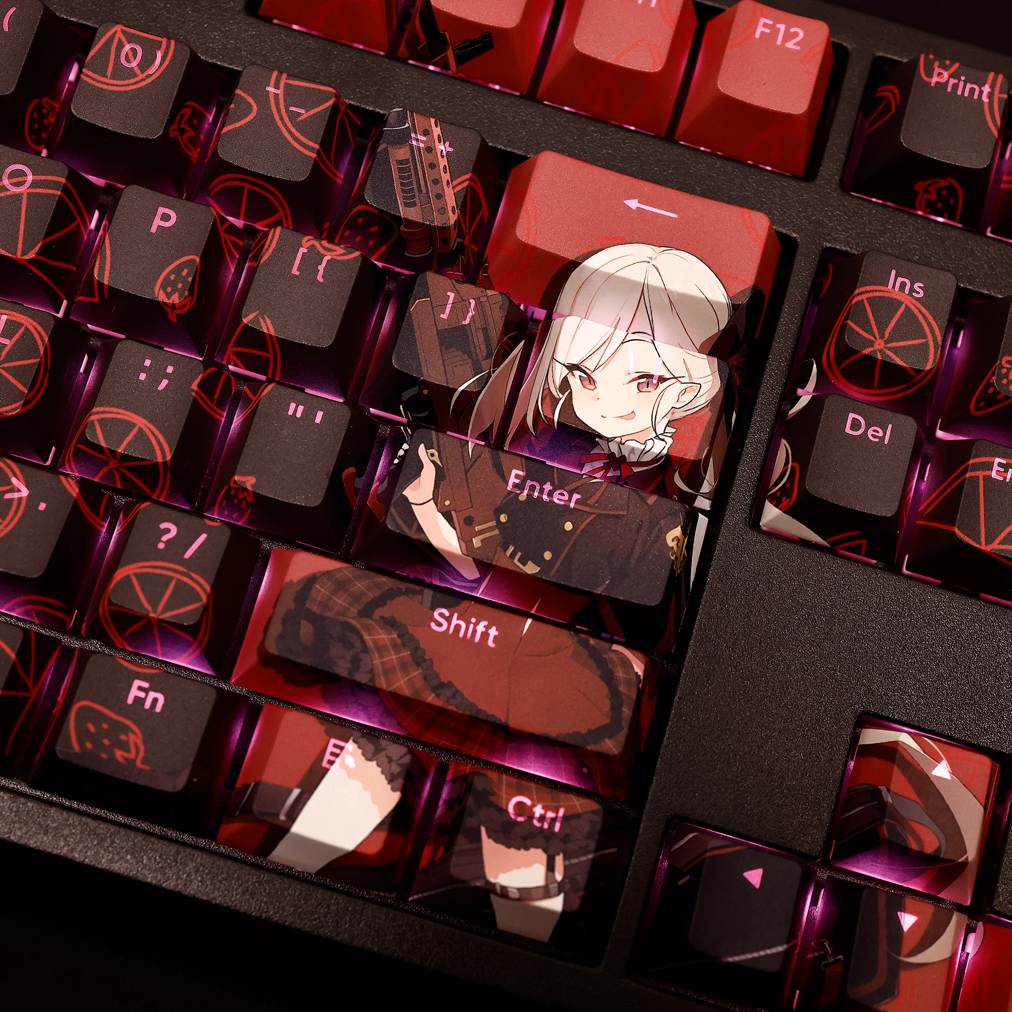 108Keys/Set Blue Archive Asagi Mutsuki PBT Keycaps Anime Games Beauty Girl Key caps Cherry Height for DIY Mechanical Keyboards