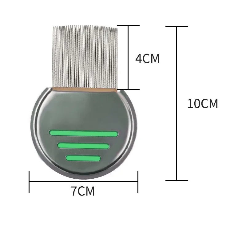 الفولاذ المقاوم للصدأ المنهي القمل مشط الحيوانات الأليفة/الاطفال الشعر التخلص من غطاء الرأس سوبر الكثافة الأسنان إزالة Nits مشط فرش الكلب التبعي