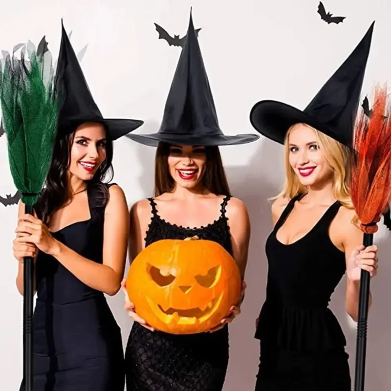 1 Stück Zaubererbesen, abnehmbar, Festival-Party-Dekoration, Asquerade-Dekoration, Cosplay-Kostüm-Requisiten für Halloween TMZ – Detail 1