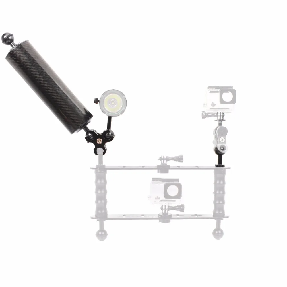 Float Buoyancy Aquatic Arm Dual 1" Ball Arm 5" 8" 10" 12" D60MM DSLR Cam Diving Tray Extend Light Bracket für Gopro OSMO Action – Detail 3
