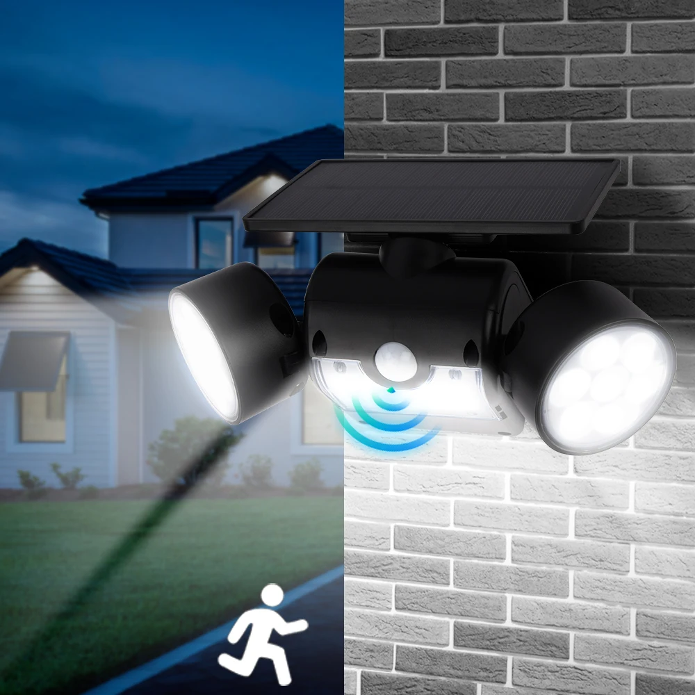 

Поп светодиодный солнечный настенный светильник с датчиком движения, освещение, уличный индукционный уличный фонарь для двора, водонепроницаемая лестница, уличная настенная лампа