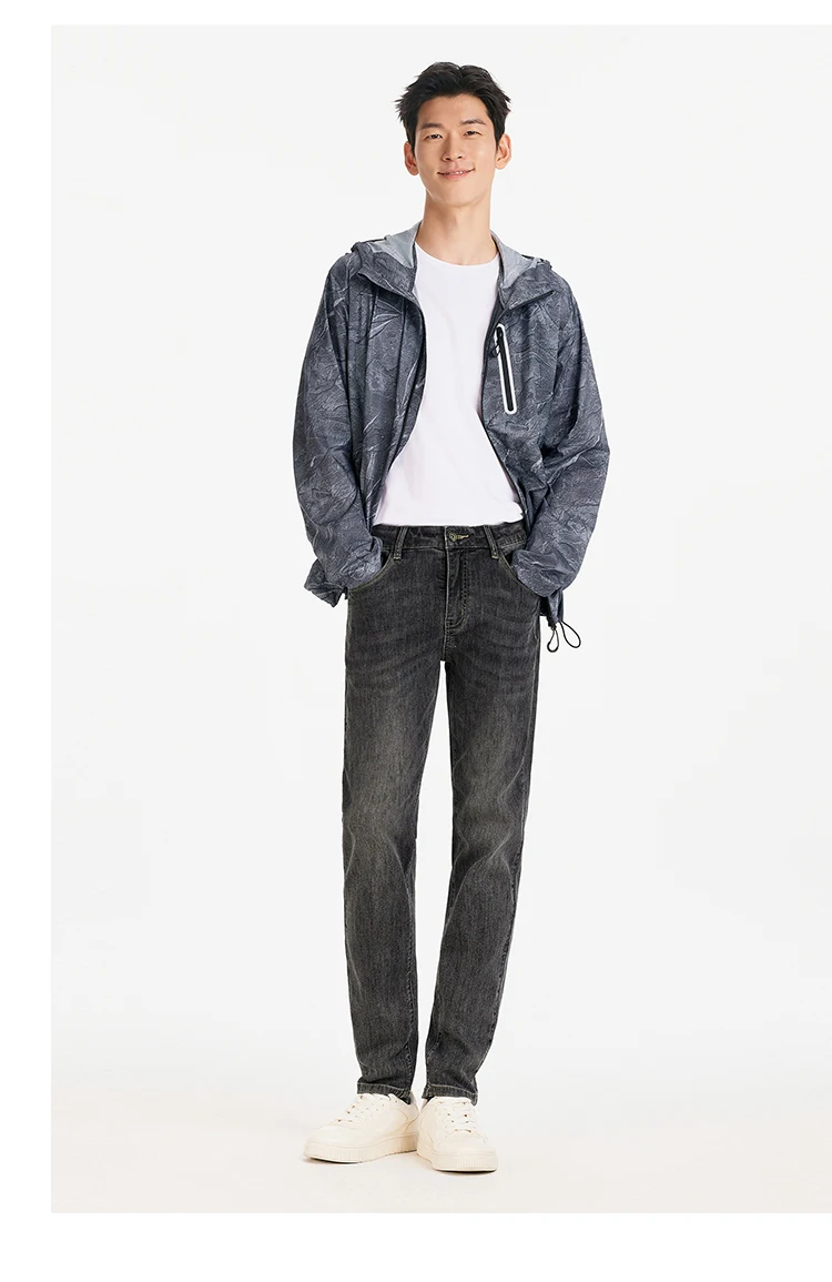 Semir Men Jeans Vintage Washed Elastic Cotton Soft Slim Leg Versatile Fashion 2026 Casual Daily Street Wear