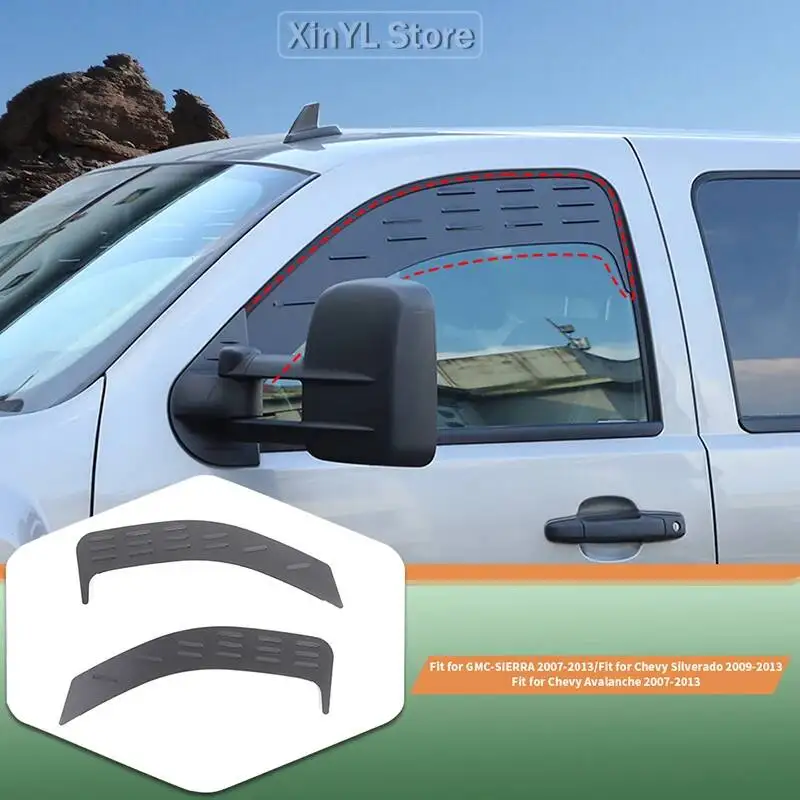

Car Metal Rear Window Louver Ventilation Panel For Chevy Silverado 2009-2013 /GMC-SIERRA 2007-2013 Up Car Exterior Accessories