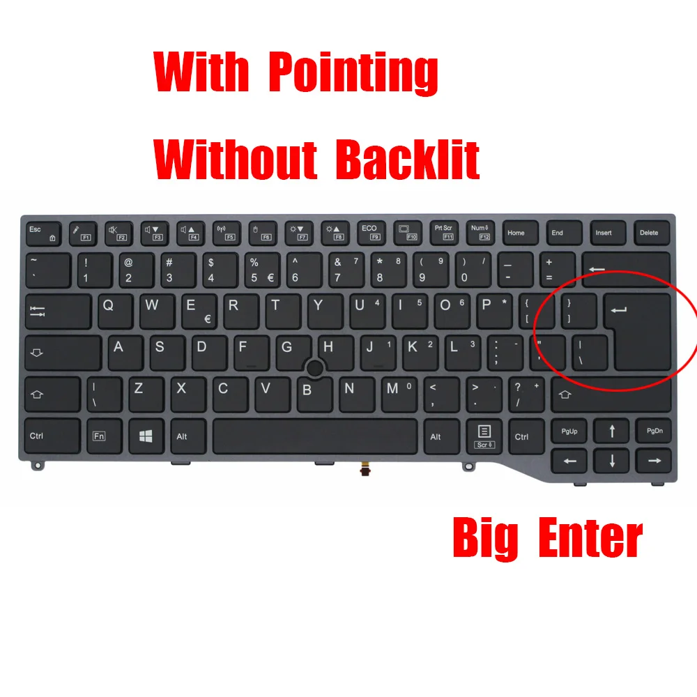 Imagem -02 - Teclado Portátil para Asus Inglês Nós Preto com Apontou sem Retroiluminação E4411 E5410 E5411 5e14a1 5e15a2 Novo