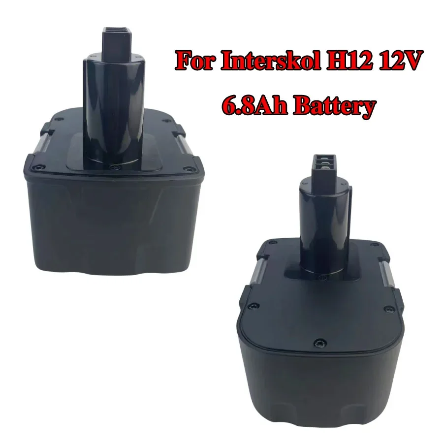 12V 6.8Ah rechargeable power tool battery, suitable for Interskol H12 DA-18ER WU-18ER SD-18ER cordless drilling rig battery