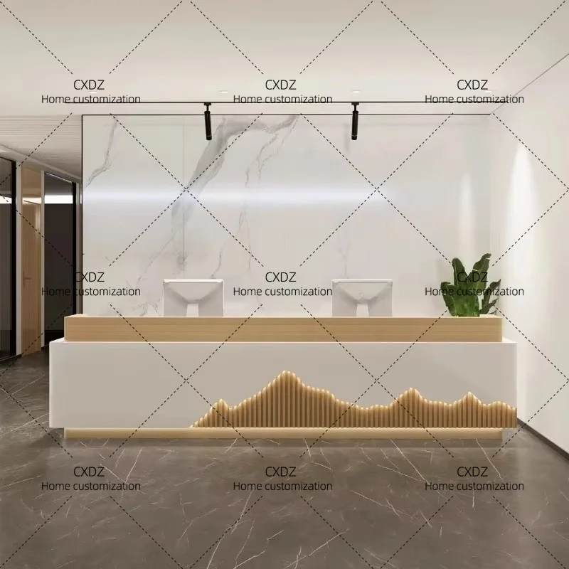 XXLarge Office Modern Reception Desks White Design Shop Clinic Front Reception Desks Beauty Salon Mostrador Recepcion Furniture