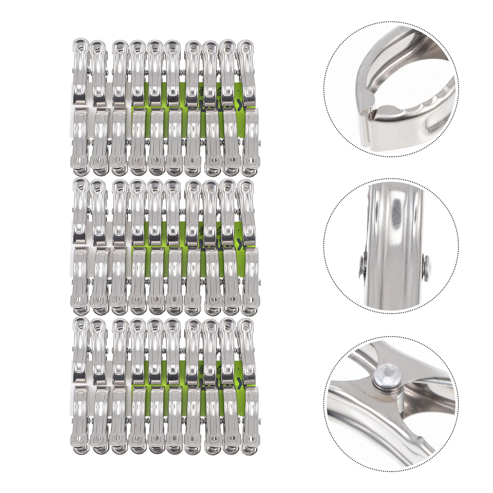 

60Pcs Garden Windproof Clips High Quality Metal Clothes Clips for Outdoor Quilt Sheet Fixing Clothes Drying Clamp Strong