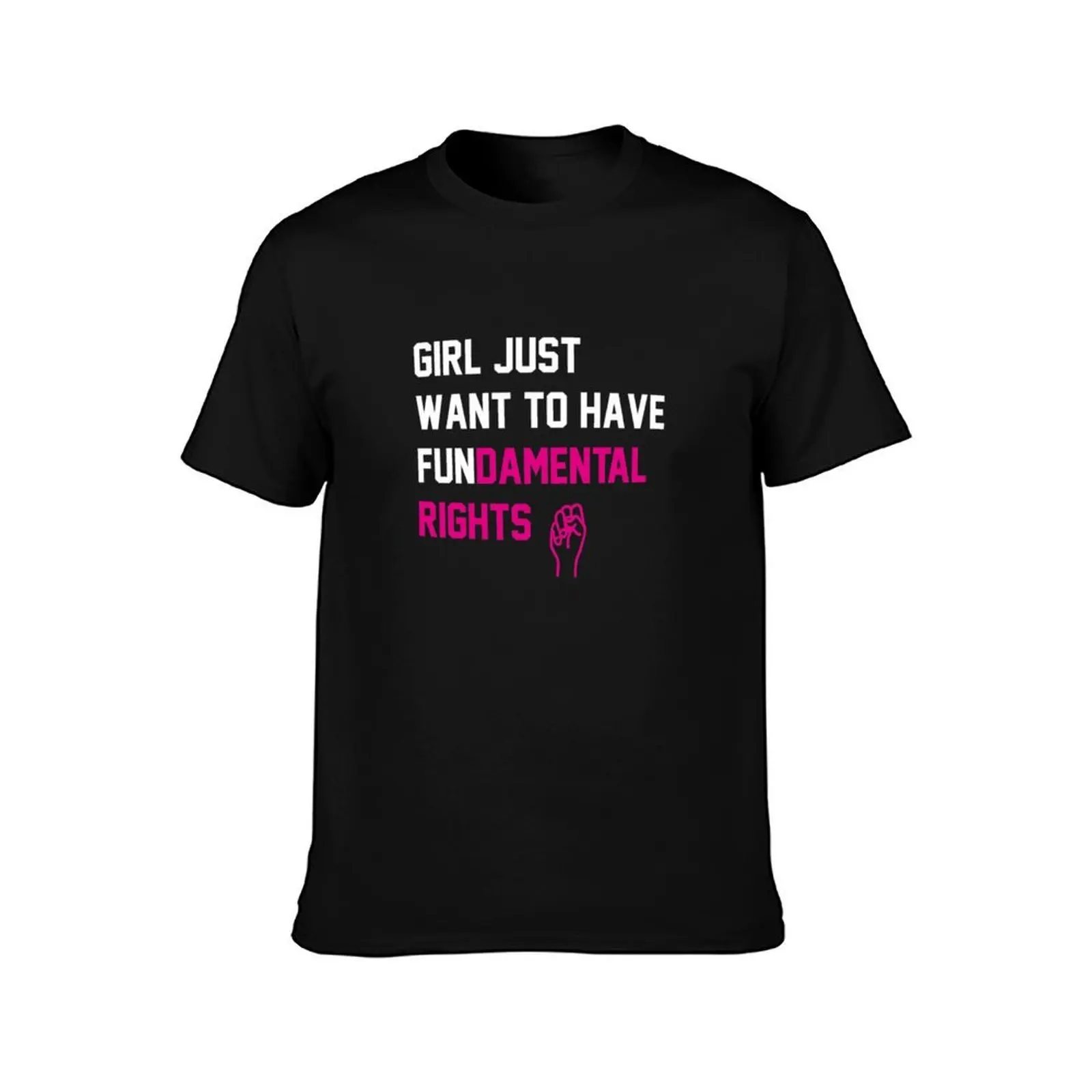 Cyndi Lauper's Official Girls Just Want to Have Fundamental Rights T-Shirt Plus Size Outdoor Casual Top T-Shirt