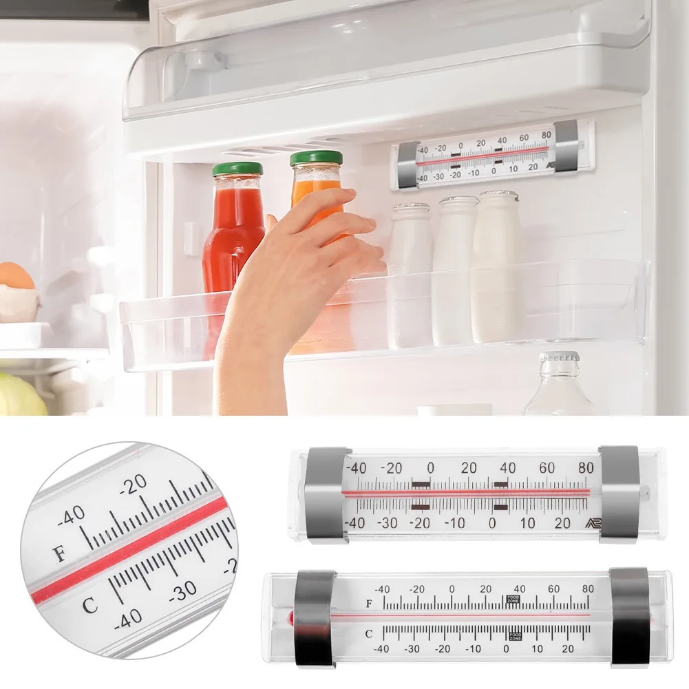 

Plastic Fridge Refrigerator Thermometer Keep Fresh Fridge Thermometer Hanging Hook Refrigeration Temperature Gauge Kitchen Tools