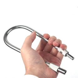 1/4 6.35mm Electric Drill Screwdriver Bit Snake Flexible Hose Cardan Shaft Connection Soft Metal Extension Socket Adapter Tool