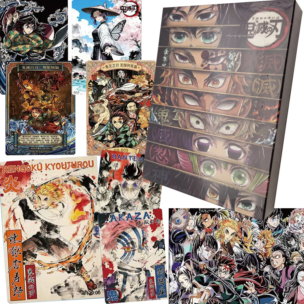 

Japanese Anime Demon Slayer Collection Card Brick for Kid Infinite City Battle Exquisite Peripheral Character Portrait Card Gift