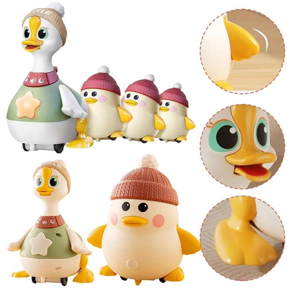 Baby Toy Swing Duck Toy Cartoon Press Vehicles Glide Animal Inertia Pull Back Cars Early Education Toys For Toddlers H8P5