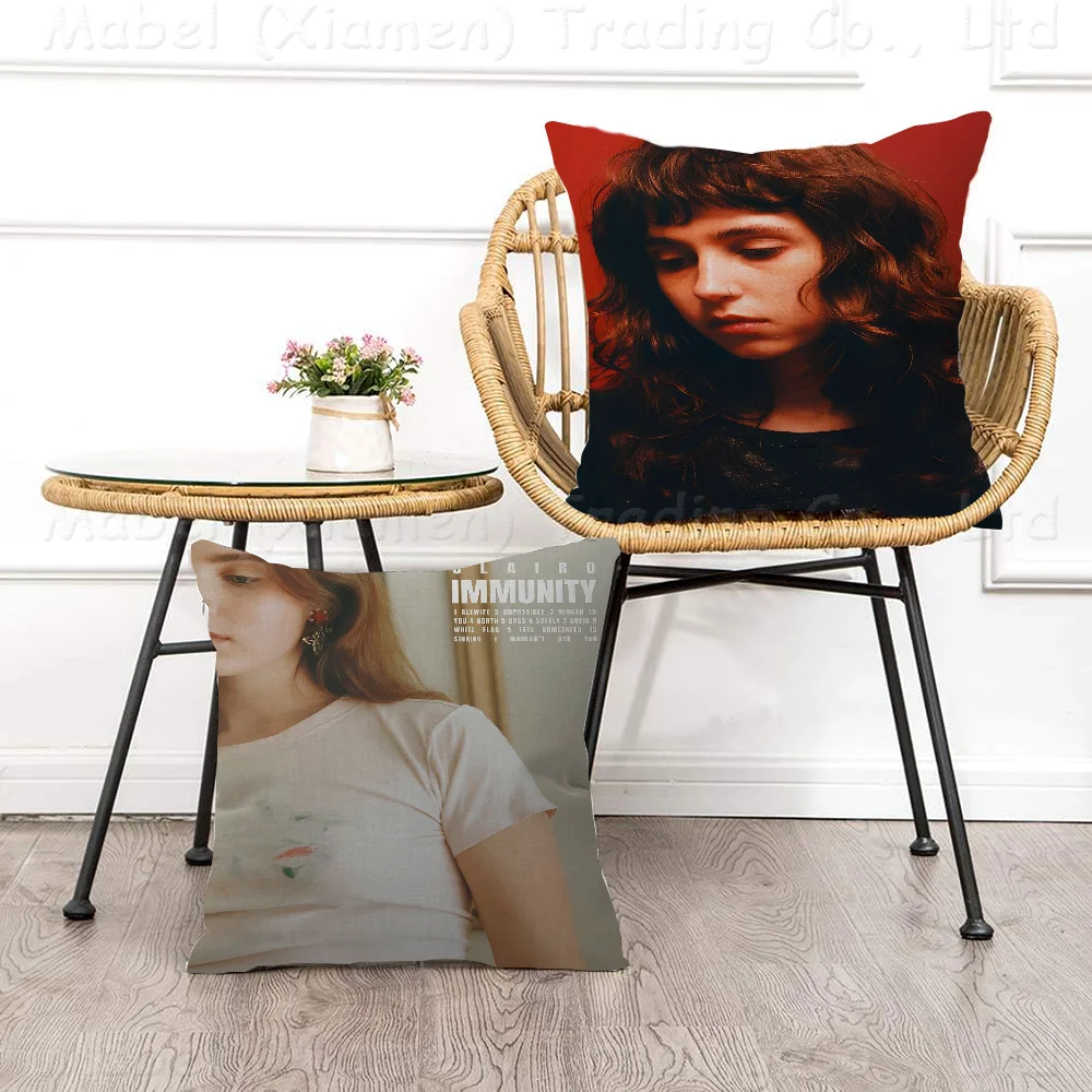 

Famous Singer Clairo Personalized Picture Text Home Decorative Pillows Household Gifts 45x45cm