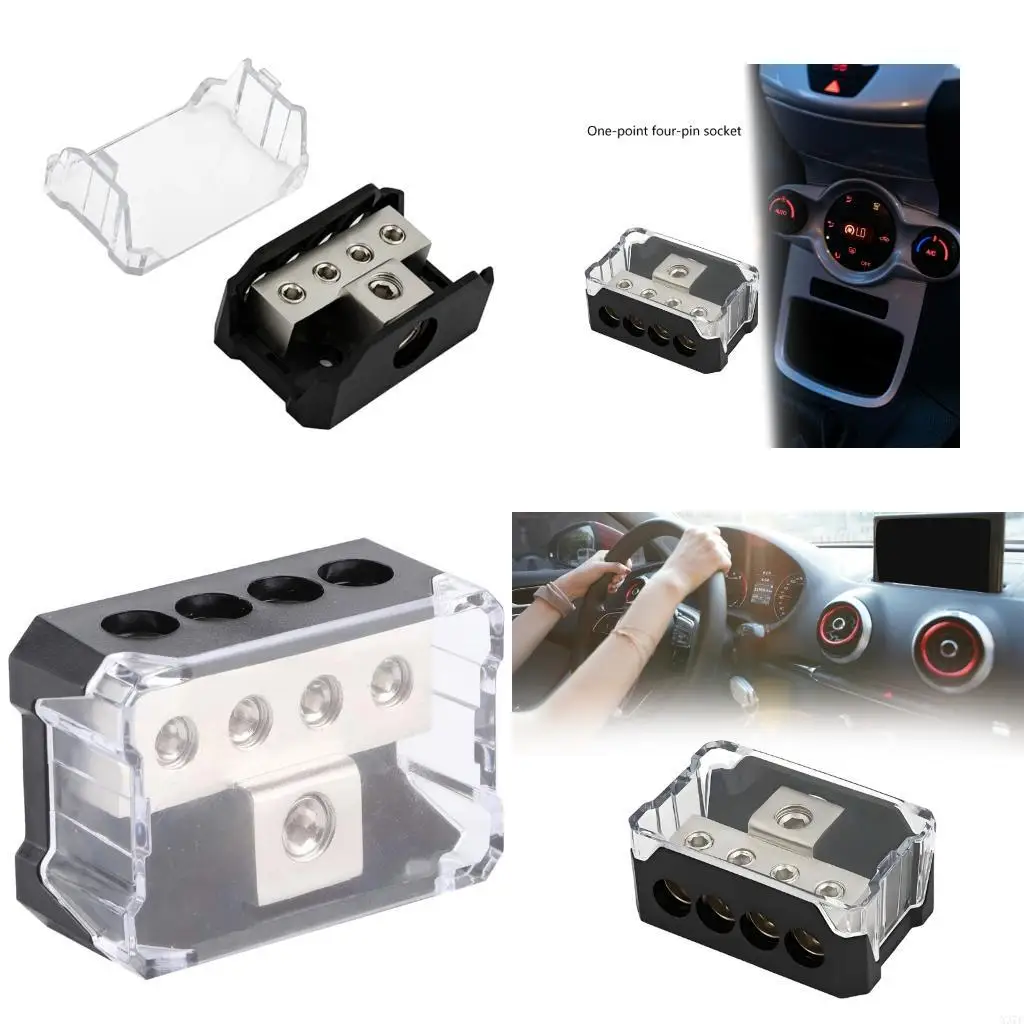 

Strong Alloy Auto Sound Speaker Power Ground Wire Distribution Mounting Base X37F